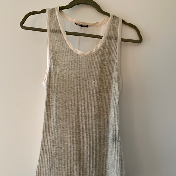 Rag & Bone ribbed contrast inset tank top - Picture 2 of 8
